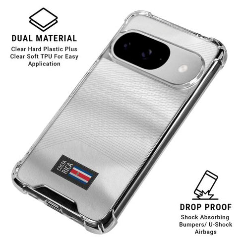 Costa Rica Soccer Flag Google Pixel 10 Clear Case